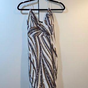 ASOS Club L Midi Dress All Over Sequin